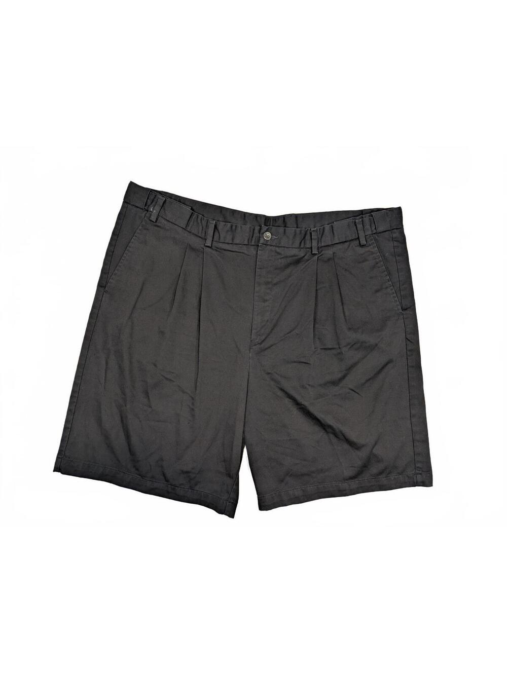 Eddie Bauer Pleated Cotton Chino Casual Outdoor Shorts Mens 46 Tall 46x9